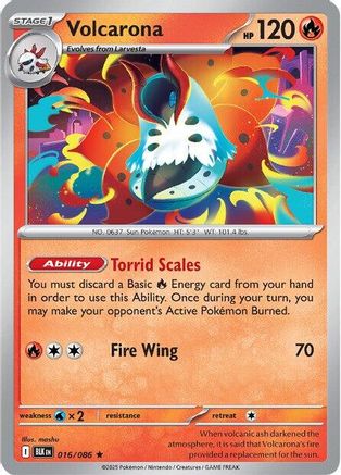 Volcarona (16) Reverse Holofoil - Black Bolt
