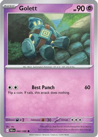 Golett (42) Reverse Holofoil - Black Bolt