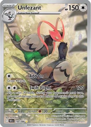 Unfezant - 150/086 (150) Holofoil - SV Black Bolt