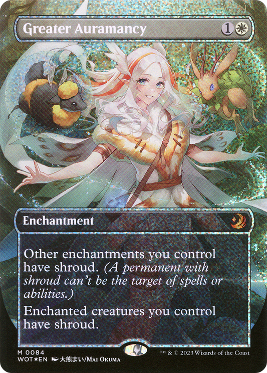 Greater Auramancy (Anime Borderless) (Confetti Foil) [Wilds of Eldraine: Enchanting Tales]