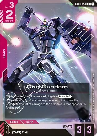 Duel Gundam (GD01-054) Holofoil- Newtype Rising