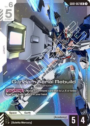 Gundam Aerial Rebuild (GD01-067) Holofoil- Newtype Rising