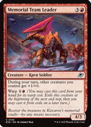Memorial Team Leader (144) Foil - Edge of Eternities