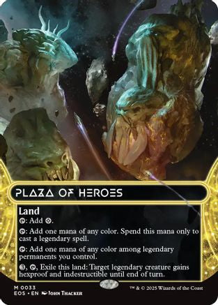 Plaza of Heroes (Borderless) (033) Foil - Edge of Eternities: Stellar Sights