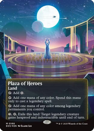 Plaza of Heroes (Borderless) (168) Galaxy Foil - Edge of Eternities: Stellar Sights