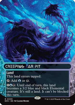 Creeping Tar Pit (Borderless) (009) Foil - Edge of Eternities: Stellar Sights