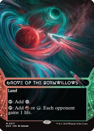 Grove of the Burnwillows (Borderless) (017) Foil - Edge of Eternities: Stellar Sights