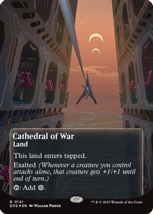 Cathedral of War (Borderless) (141) Galaxy Foil - Edge of Eternities: Stellar Sights