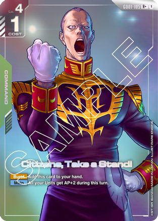 Citizens, Take a Stand! (R+) (GD01-105) Holofoil- Newtype Rising