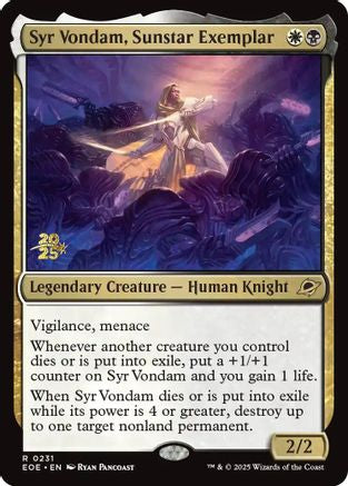 Syr Vondam, Sunstar Exemplar (231) Foil - Prerelease Cards