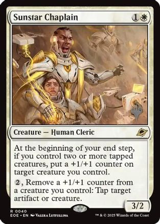 Sunstar Chaplain (Promo Pack) (040) Foil - Edge of Eternities