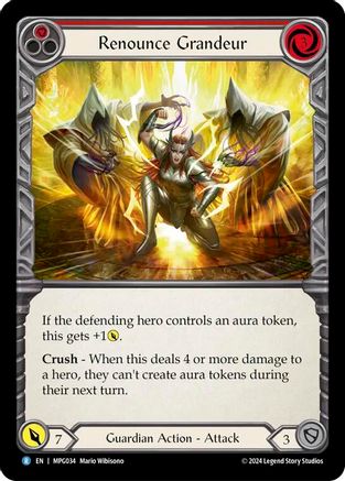 Renounce Grandeur (MPG034) Rainbow Foil - Mastery Pack Guardian