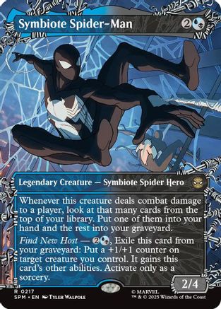 Symbiote Spider-Man (Borderless) (217) Foil - Marvel's Spider-Man
