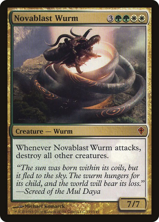 Novablast Wurm [Worldwake] Foil