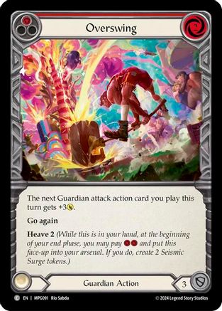 Overswing (Red) (MPG091) Rainbow Foil - Mastery Pack Guardian