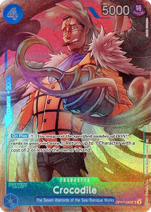 Crocodile (Seven Warlords of the Sea Binder Set) (OP07-040) Foil