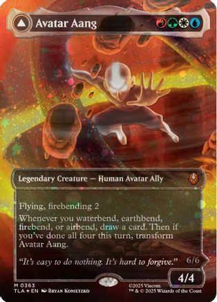 Avatar Aang (Raised Foil) (363) Foil - Avatar: The Last Airbender