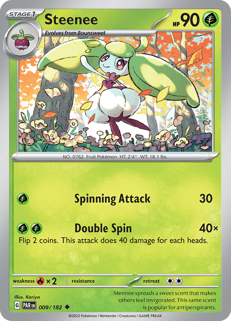 Steenee (009/182) [Scarlet & Violet: Paradox Rift] | Silver Goblin