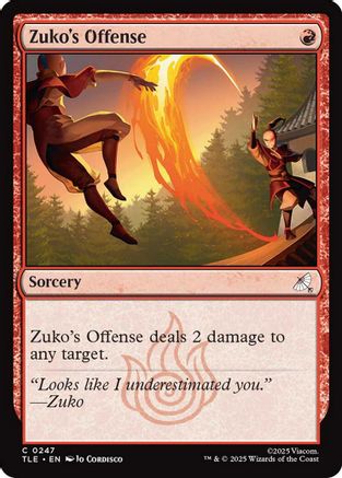 Zuko's Offense (247) Foil - Avatar: The Last Airbender: Eternal-Legal
