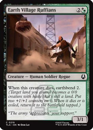 Earth Village Ruffians (219) Foil - Avatar: The Last Airbender
