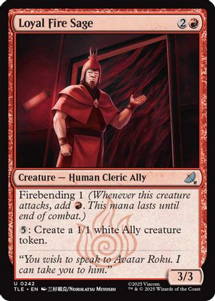 Loyal Fire Sage (242) Foil - Avatar: The Last Airbender: Eternal-Legal