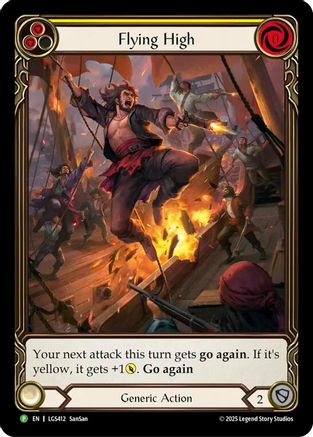 Flying High (Yellow) - LGS412 (LGS412) Rainbow Foil - Flesh and Blood: Promo Cards