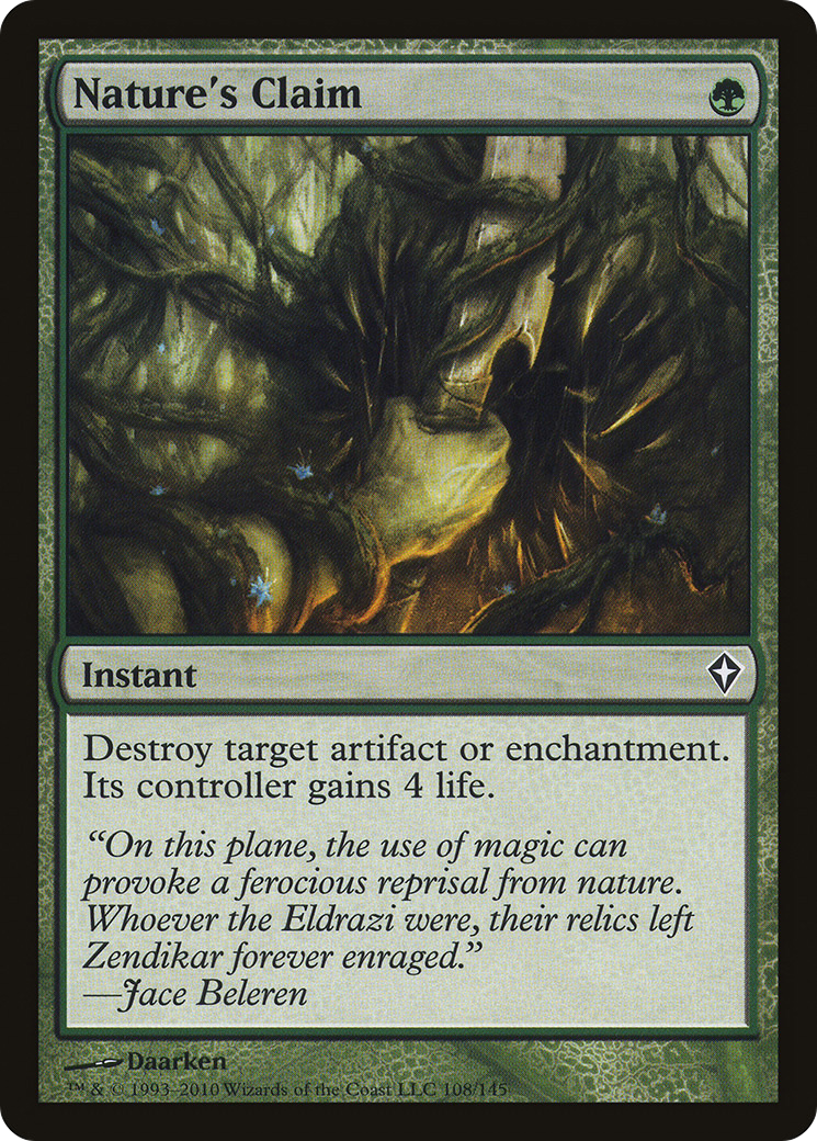 Nature's Claim [Worldwake] Foil