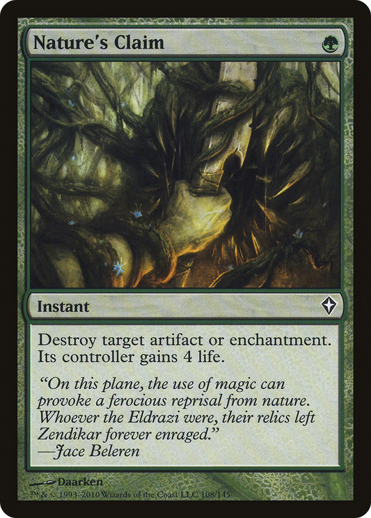 Nature's Claim [Worldwake] Foil