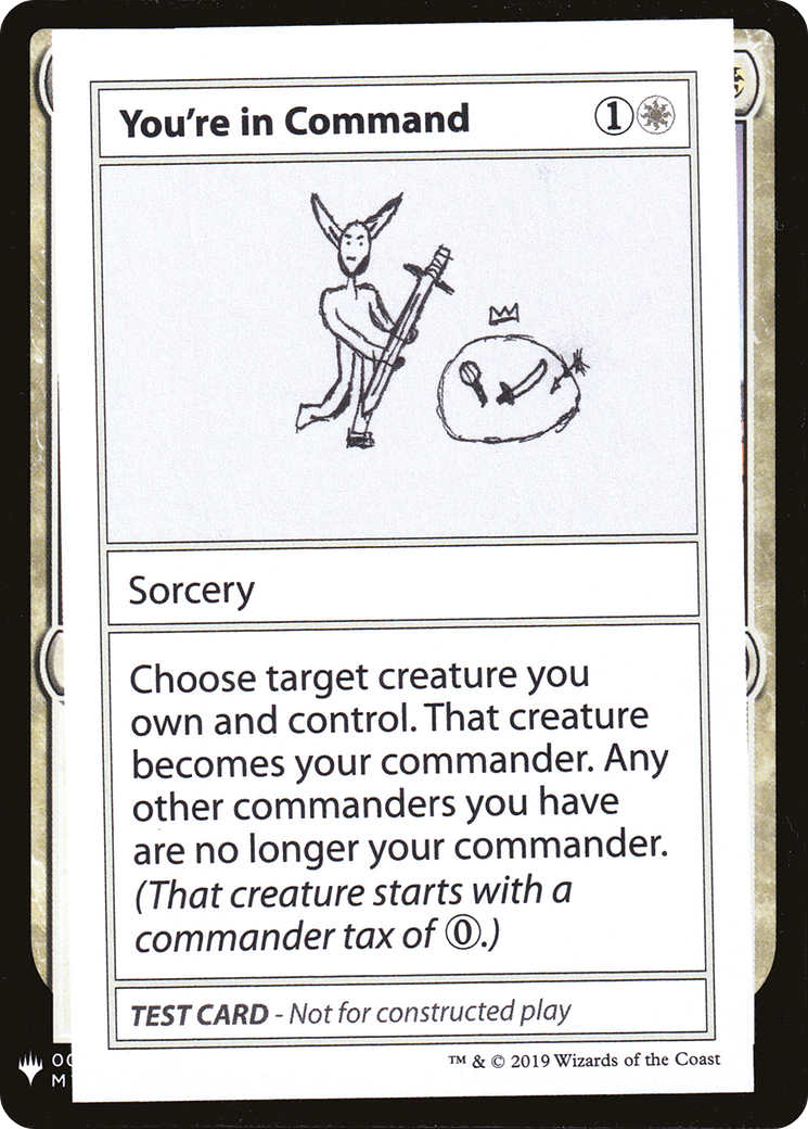 You're In Command - Mystery Booster Playtest Cards 2019