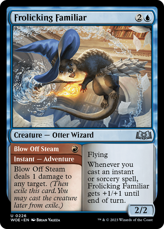 Frolicking Familiar // Blow Off Steam [Wilds of Eldraine] Foil