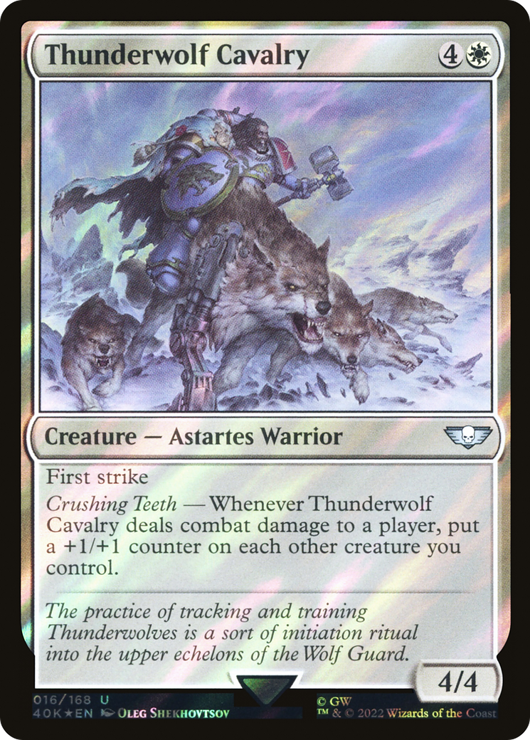 Thunderwolf Cavalry (016) Surge Foil - Warhammer 40,000 Commander