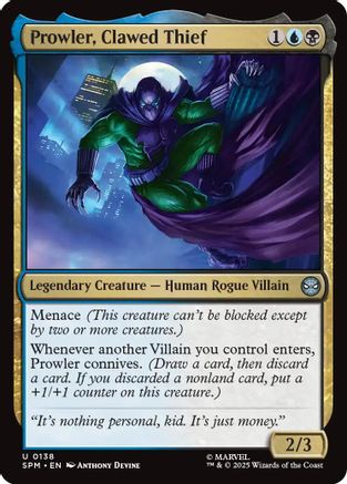 Prowler, Clawed Thief (138) Foil - Marvel's Spider-Man
