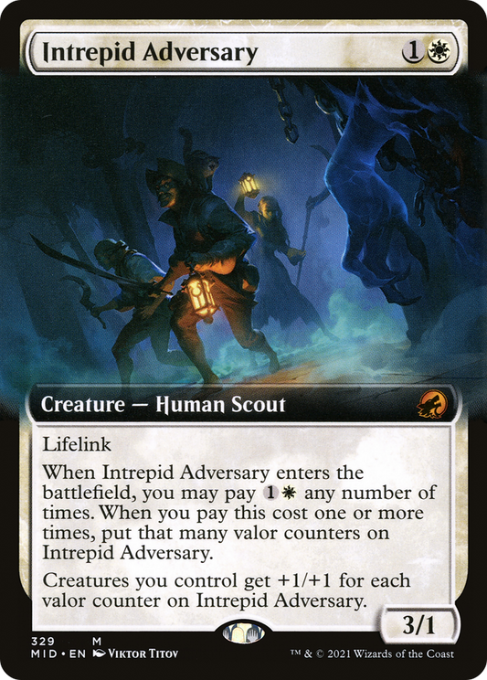 Intrepid Adversary (Extended Art) [Innistrad: Midnight Hunt] Foil