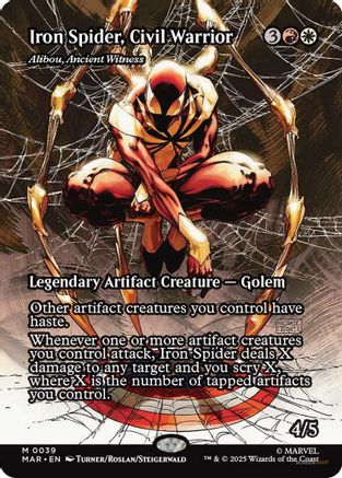 Iron Spider, Civil Warrior - Alibou, Ancient Witness (039) Foil - Marvel Eternal-Legal