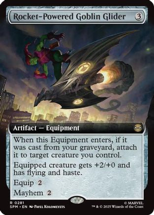 Rocket-Powered Goblin Glider (Extended Art) (281) Foil - Marvel's Spider-Man