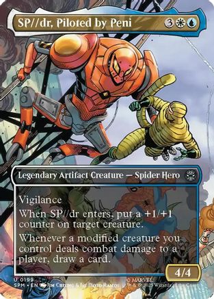 SP//dr, Piloted by Peni (Borderless) (199) Foil - Marvel's Spider-Man