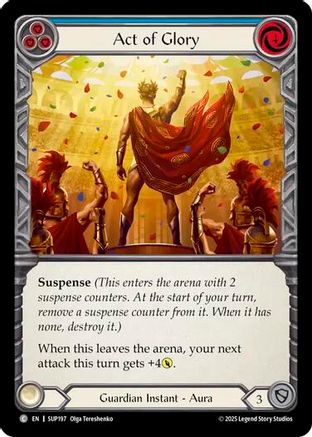 Act of Glory (Blue) (SUP197) Rainbow Foil - Super Slam