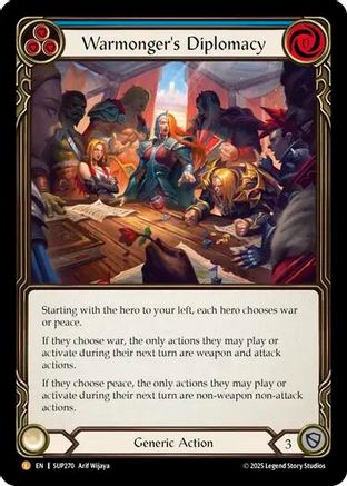 Warmonger's Diplomacy (SUP270) Rainbow Foil - Super Slam