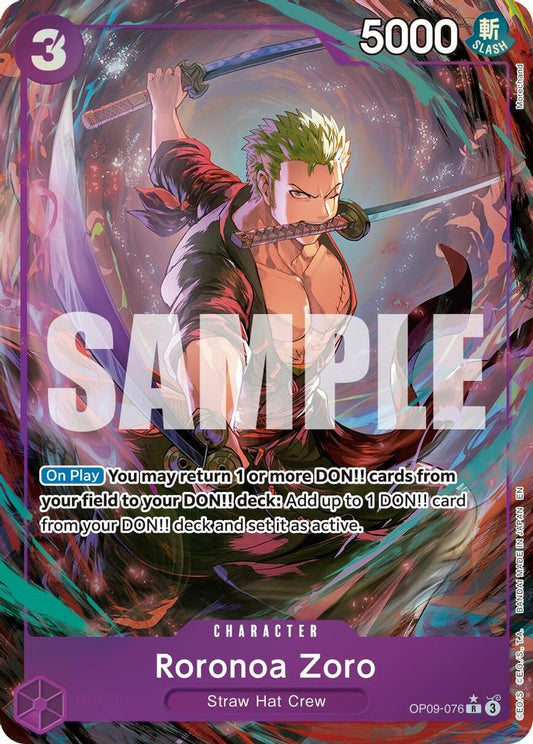 Roronoa Zoro (Alternate Art) (OP09-076) Foil