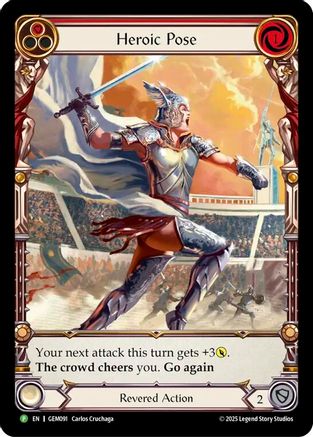 Heroic Pose (GEM091) Rainbow Foil - GEM Pack 3