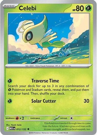 Celebi (12) Reverse Holofoil - Mega Evolution