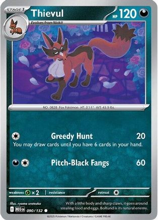 Thievul (90) Reverse Holofoil - Mega Evolution