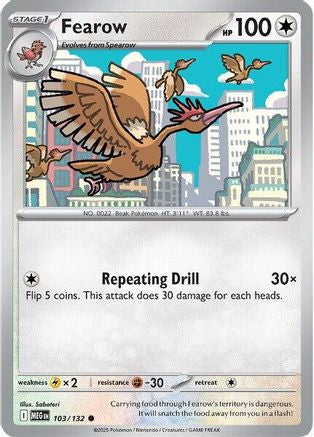 Fearow (103) Reverse Holofoil - Mega Evolution