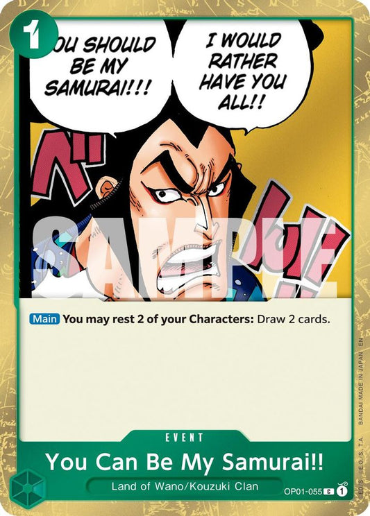 You Can Be My Samurai!! (Pirate Foil) (OP01-055) Foil