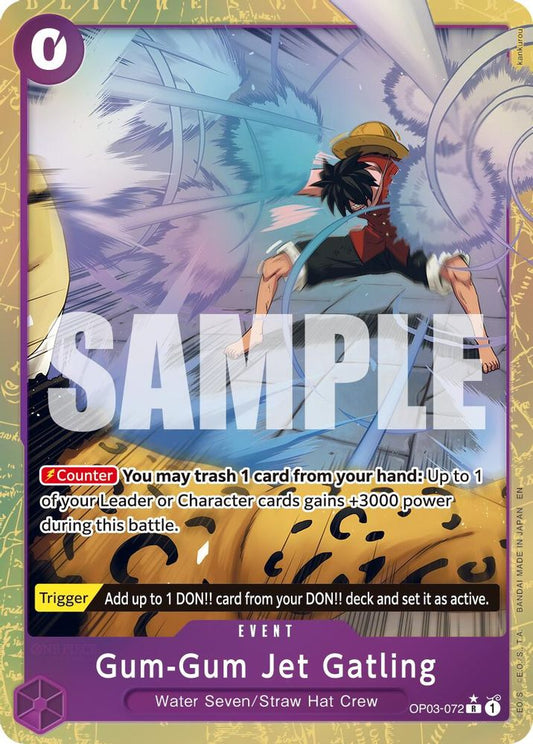 Gum-Gum Jet Gatling (Alternate Art) (OP03-072) Foil