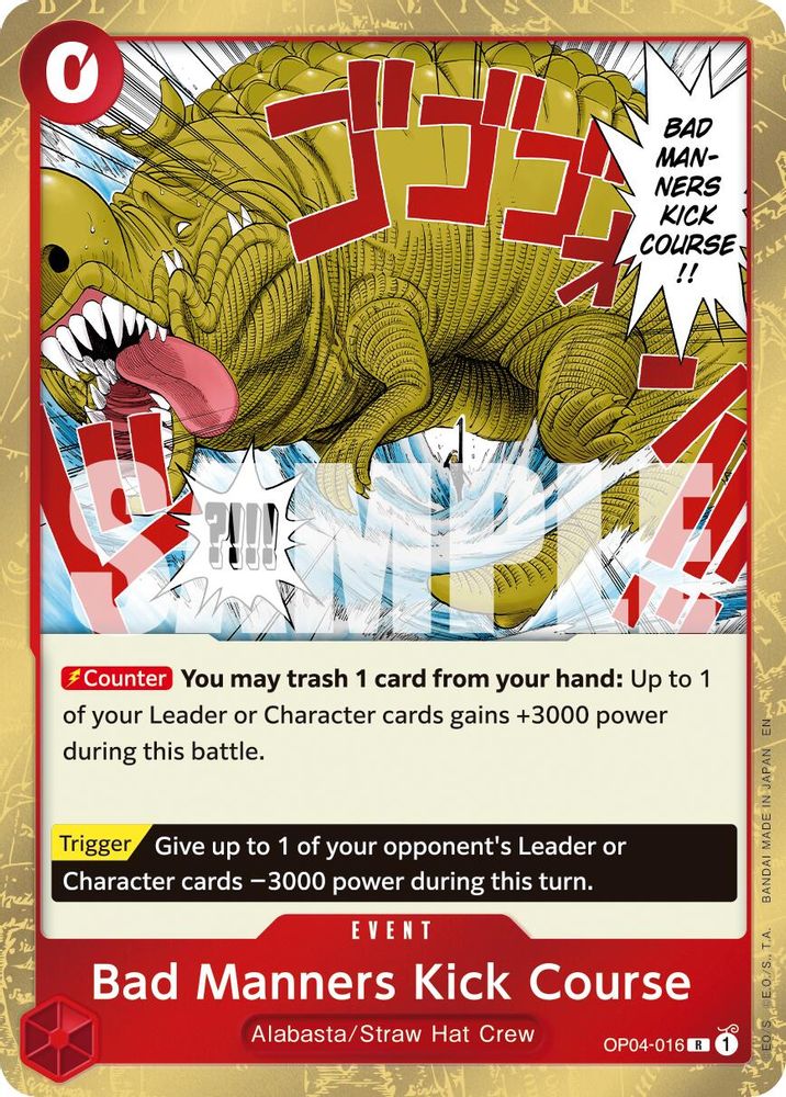 Bad Manners Kick Course (Reprint) (OP04-016) Foil