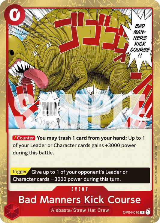 Bad Manners Kick Course (Reprint) (OP04-016) Foil