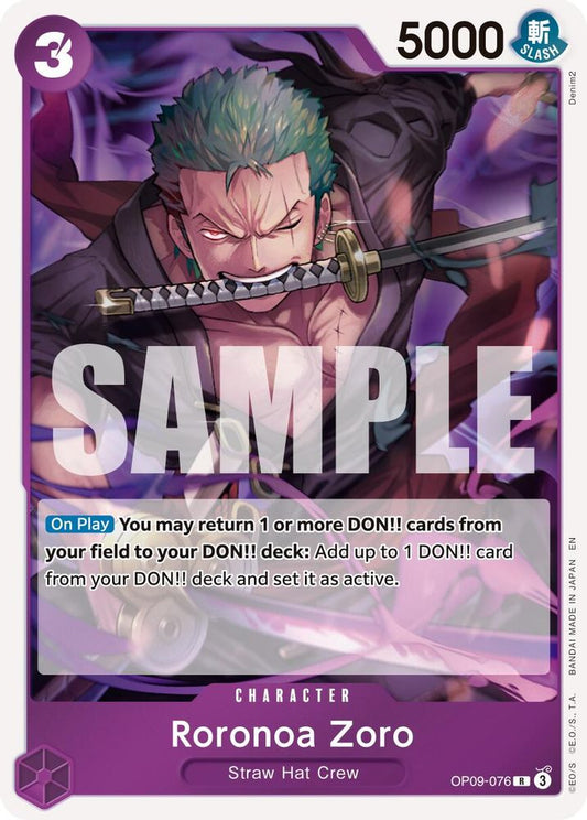 Roronoa Zoro (Reprint) (OP09-076) Foil