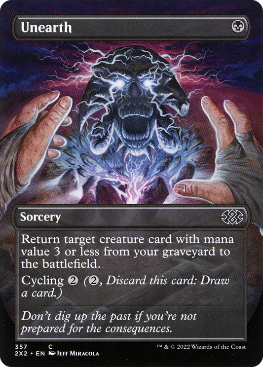 Unearth (Borderless Alternate Art) [Double Masters 2022] Foil