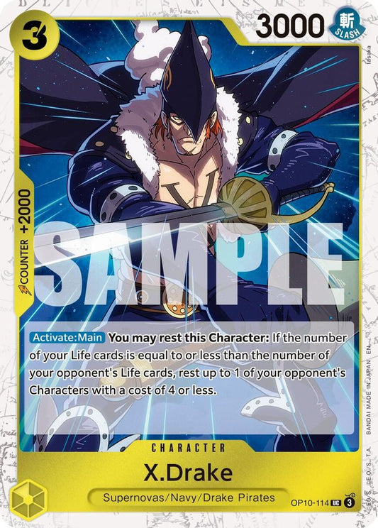 X.Drake (Pirate Foil) (OP10-114) Foil